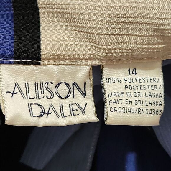 Allison Daley Blouse For Women Size 14 Blue Lightweight Shoulder Pads   B8 - Picture 8 of 9